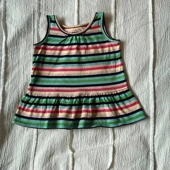 GAP -  striped cotton sleeveless summer dress. Size 12 to 18 months - Picture 1 of 3